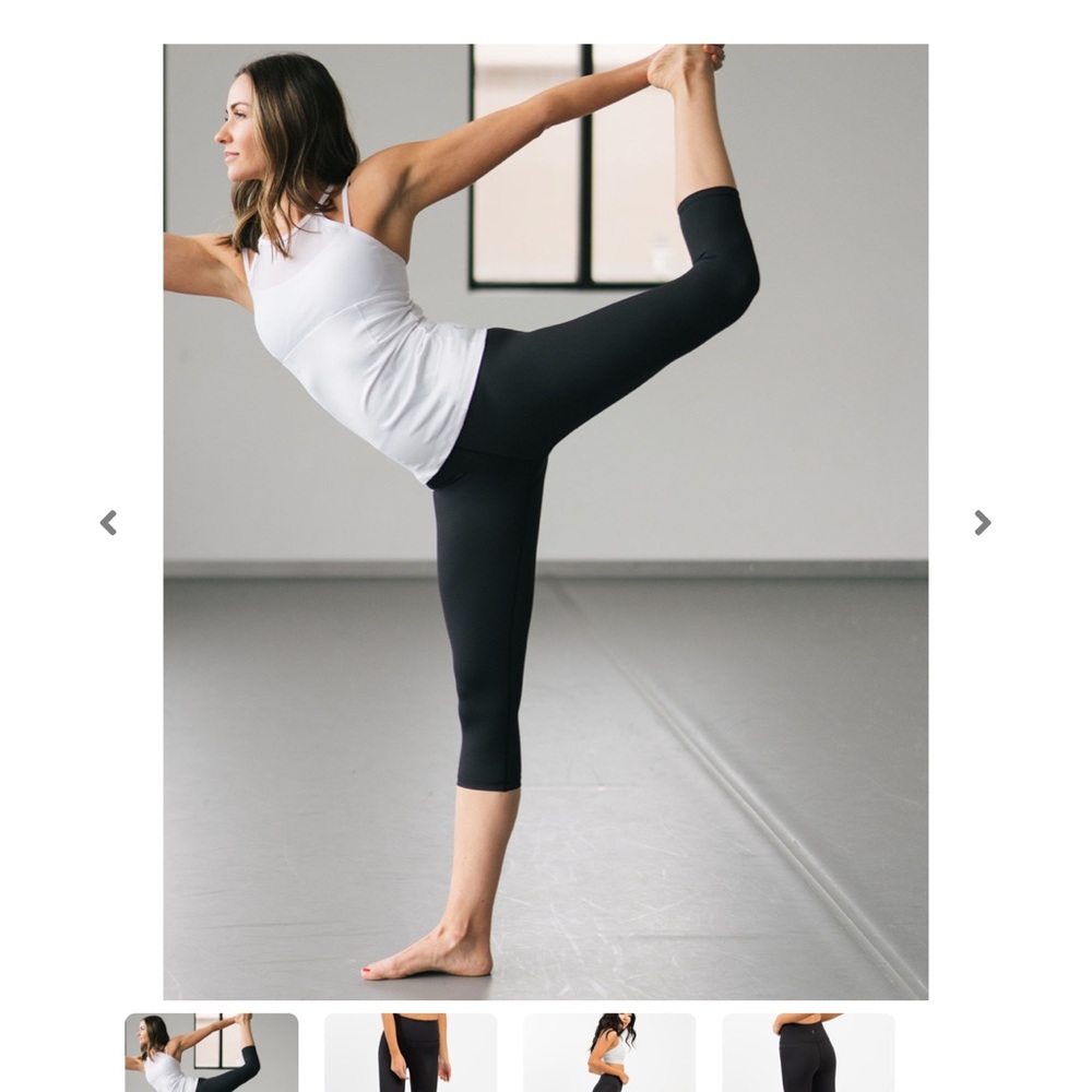 NWT zyia black hi rise crop